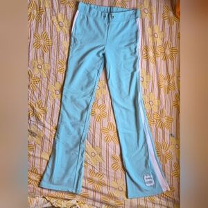BONGO Light Blue Stretch Track Pants with White Side Stripe
